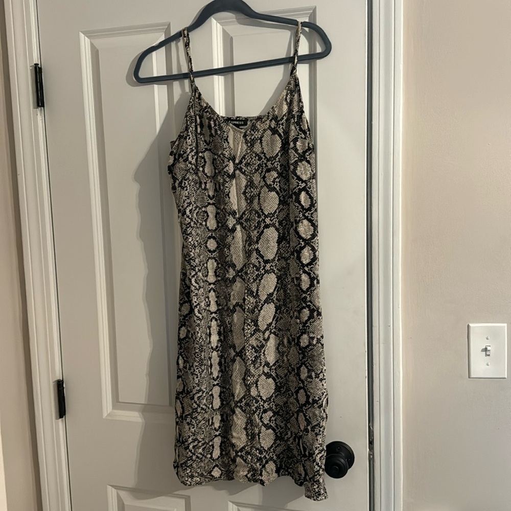 Snake print dress